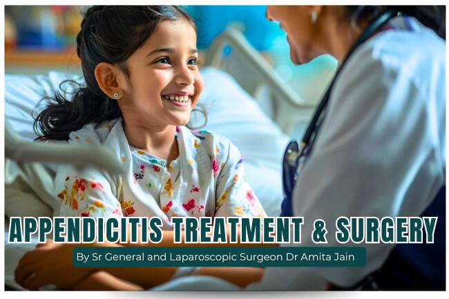 Appendicitis removal surgeon Dr Amita Jain